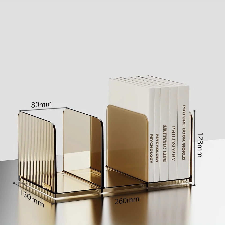 Desktop Transparent Book Stand Holder - Thickened Acrylic Organizer