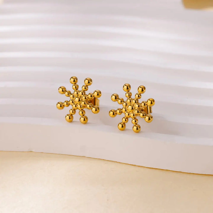 Gold Butterfly Stud Earrings – Stainless Steel Trendy Aesthetic Ear Jewelry