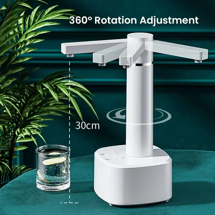 Electric Water Bottle Pump Dispenser 4W - Rechargeable, Adjustable Flow, Desktop Stand