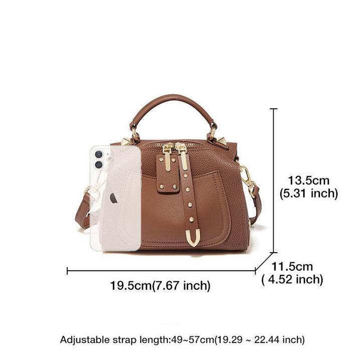 Elegant Split Leather Crossbody Bag for Women