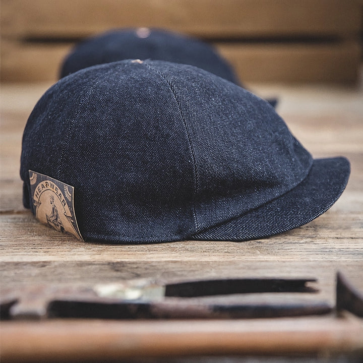 Vintage Denim Newsboy Cap