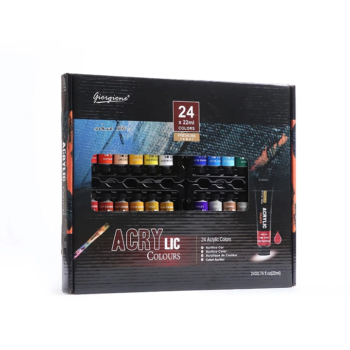 22ml Acrylic Pigment Set - 24 Classic Colors for Artists and Beginners