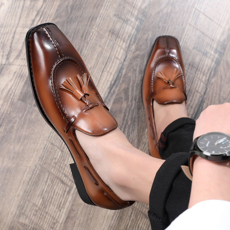 Vintage Leather Tassel Loafers