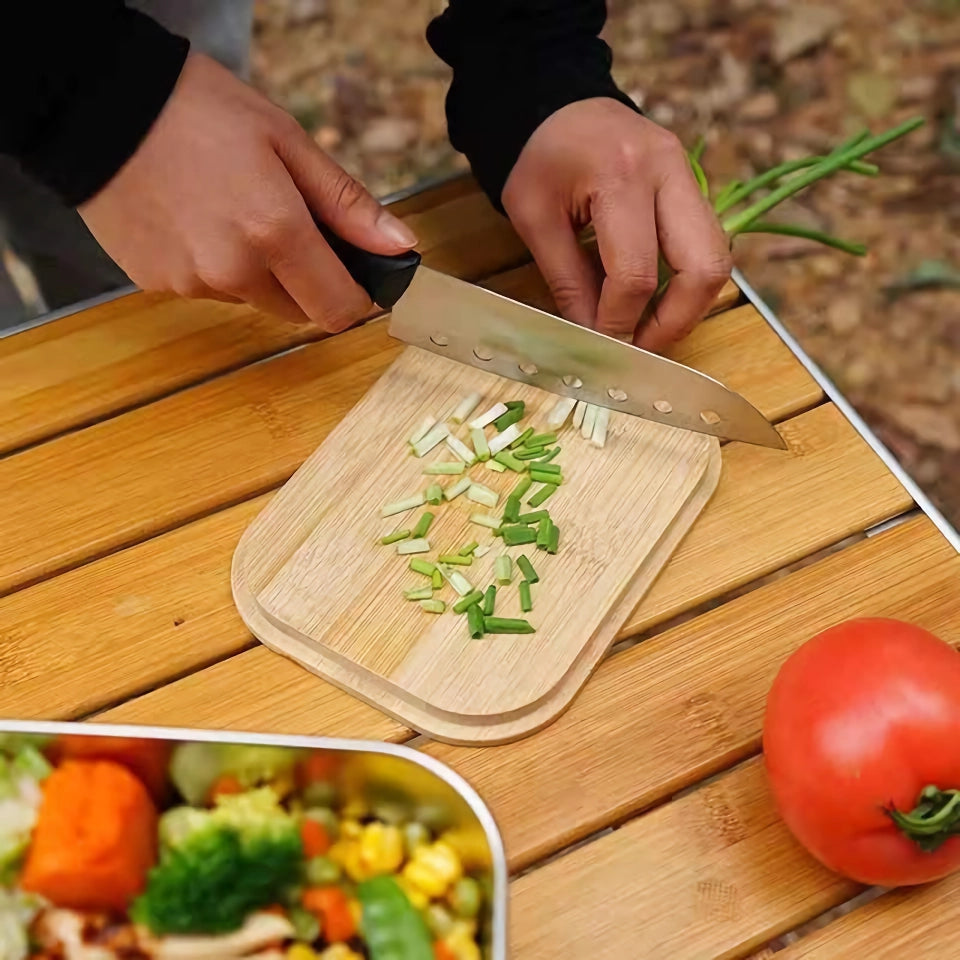 Eco-Friendly Stainless Steel Bento Box with Bamboo Lid