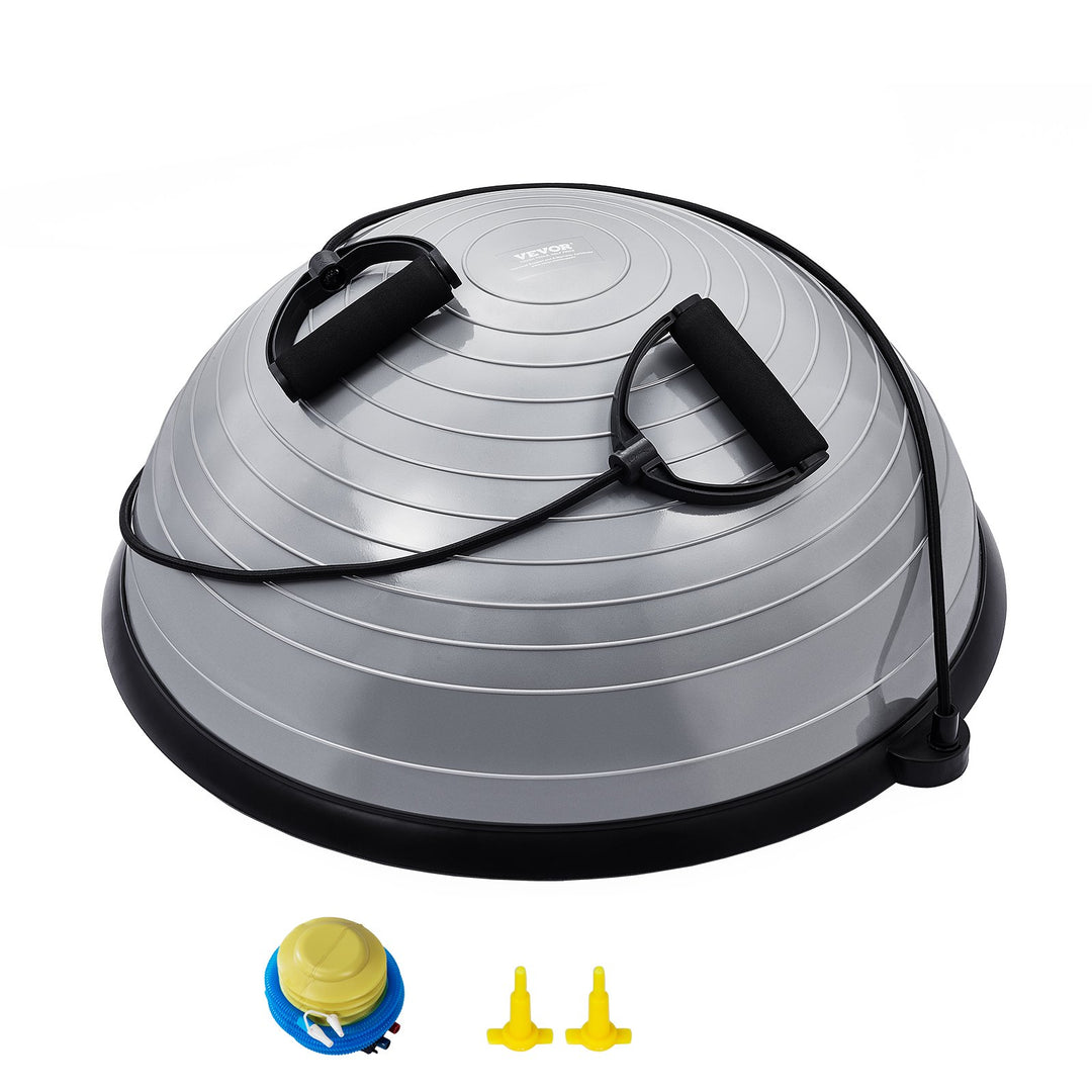 Half Exercise Ball Trainer with Resistance Bands