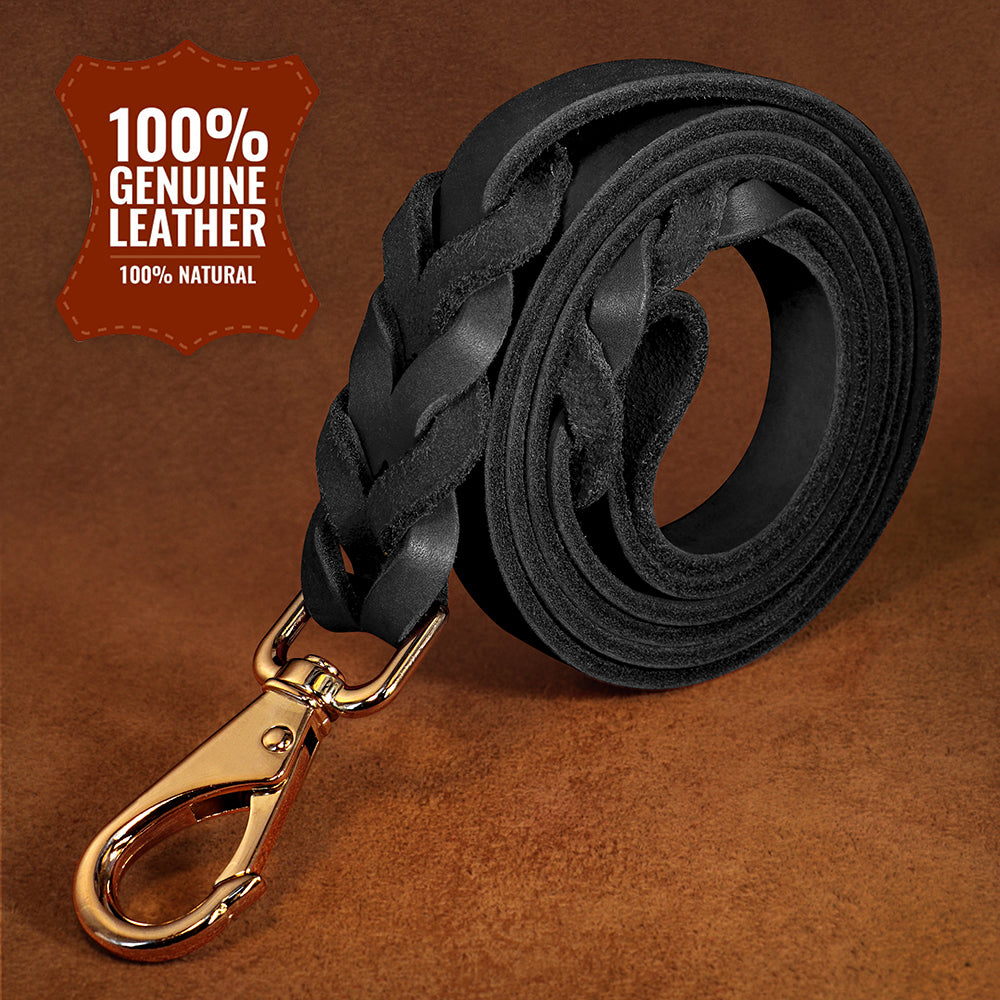 1.5m Genuine Leather Dog Leash