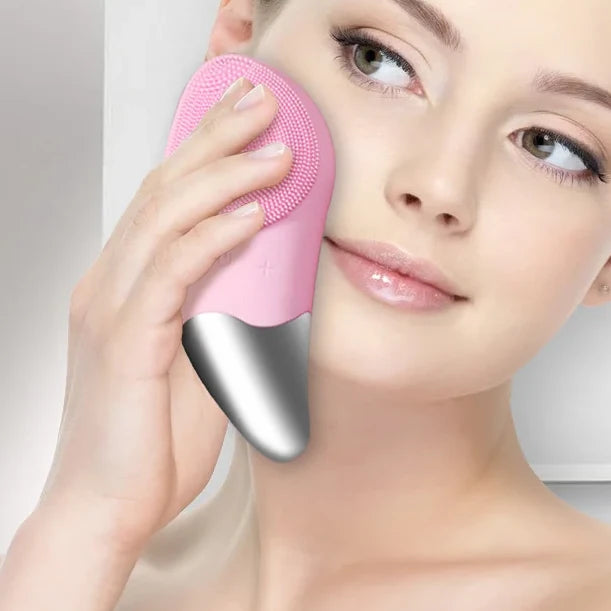 Electric Sonic Ultrasonic Silicone Face Cleansing Brush