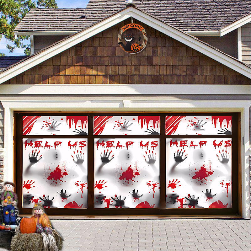 Halloween Party Decorative Hanging Cloth Garage Door Background Fabric