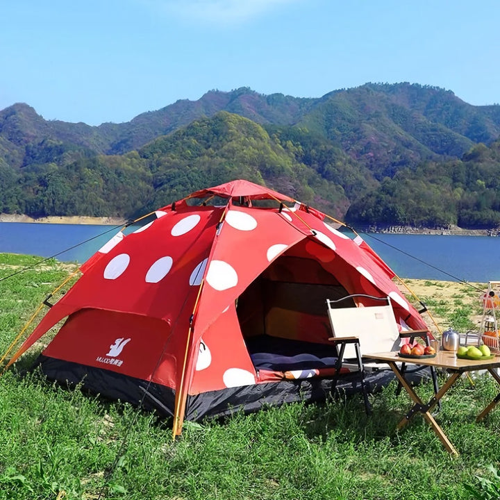 Polka Dot Mushroom Camping Tent