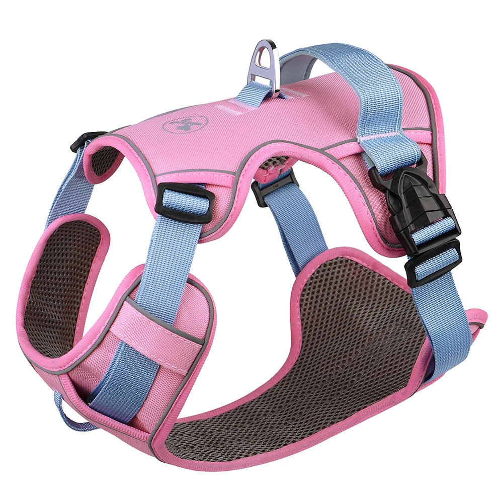 Reflective No-Pull Dog Harness – Durable Adjustable Oxford Nylon Harness for Medium & Large Dogs with Handle