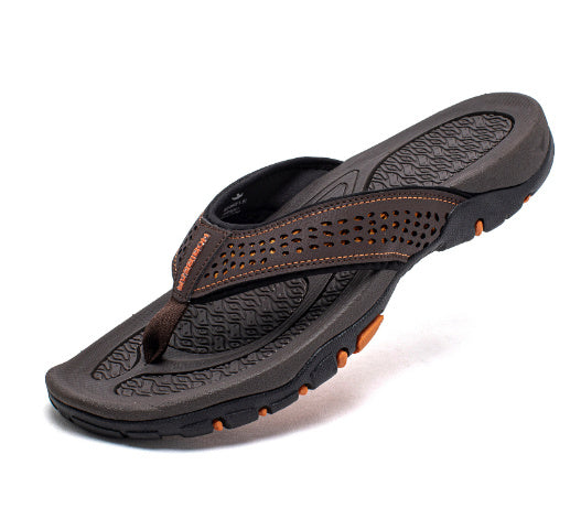 Men's Flip Flops Summer New Comfort Wear-resistant Home Single Strap Slides Outdoor Leisure All-match Flip-flops Men