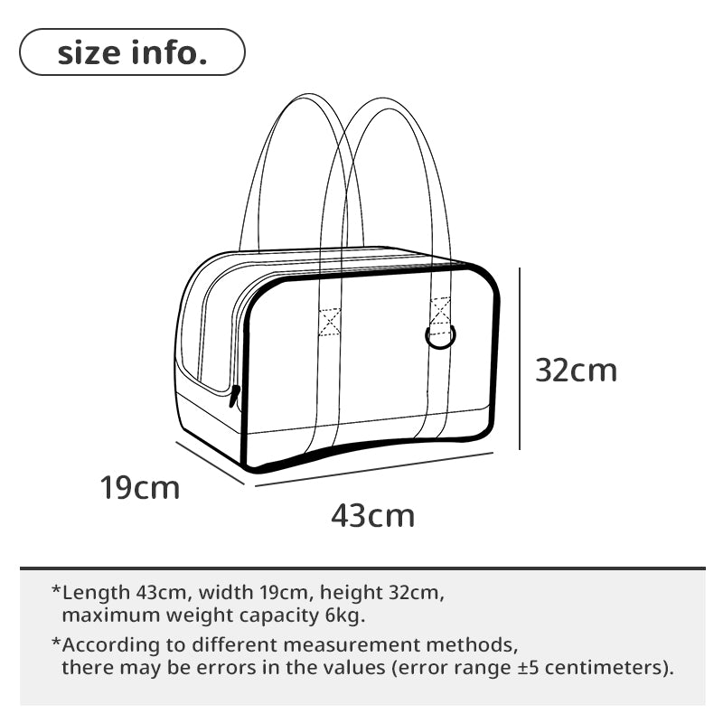 Portable Pet Carrier Bag with Breathable Design for Small Dogs and Cats