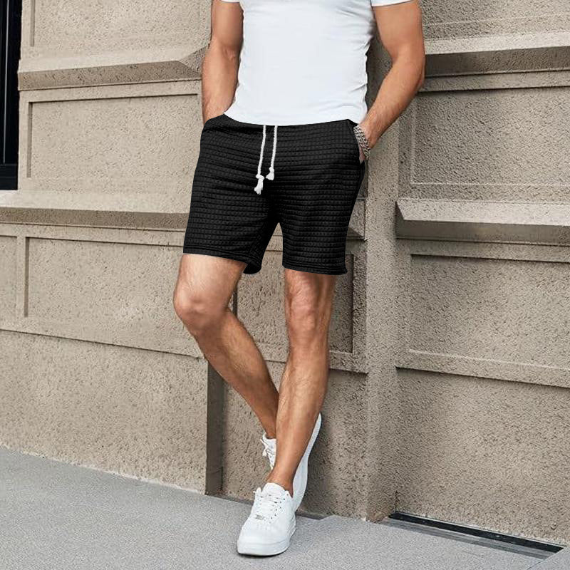 Men's Loose Solid Color Small Square Casual Straight Leg Pants