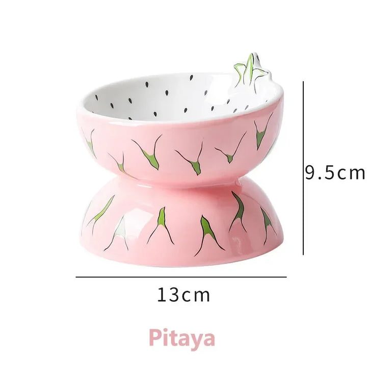 Fruit-Shaped Ceramic Pet Bowl