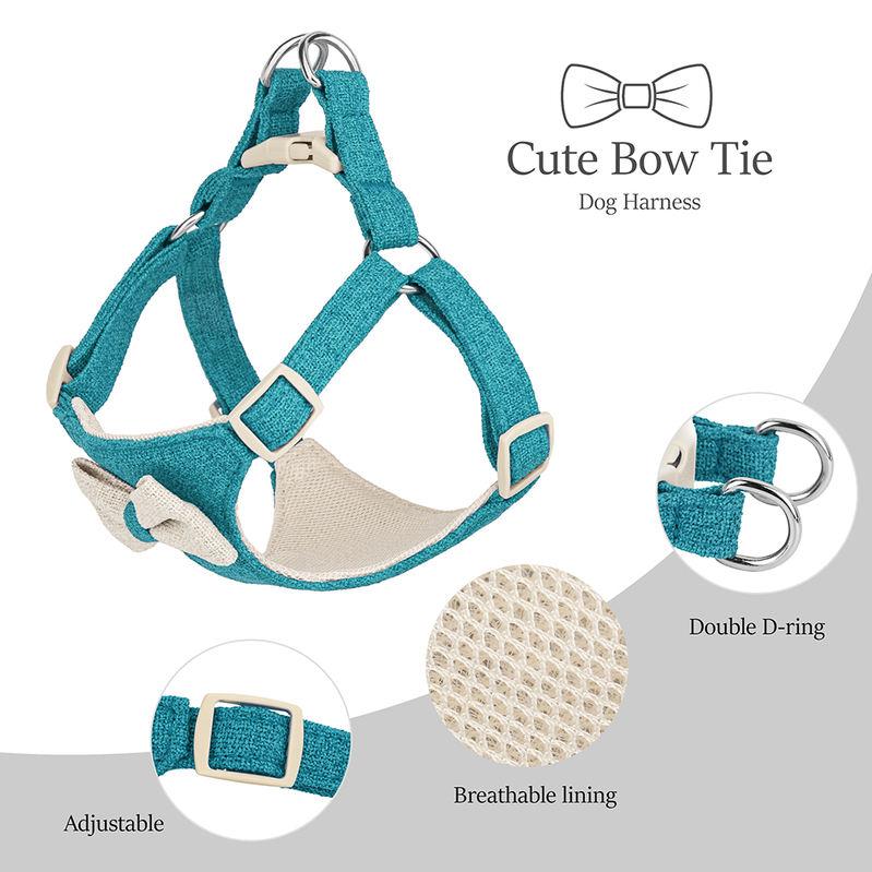 Adjustable Bowtie Collar, Leash, and Harness Set