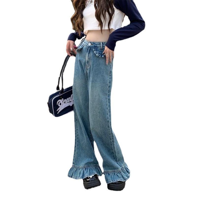 Bootleg Pants High Waist Jeans Women's Retro Loose Wide Leg - Trendha