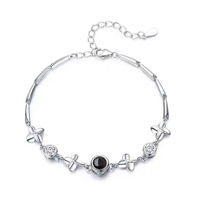Bracelet Women's Sterling Silver Projection Photo - Trendha