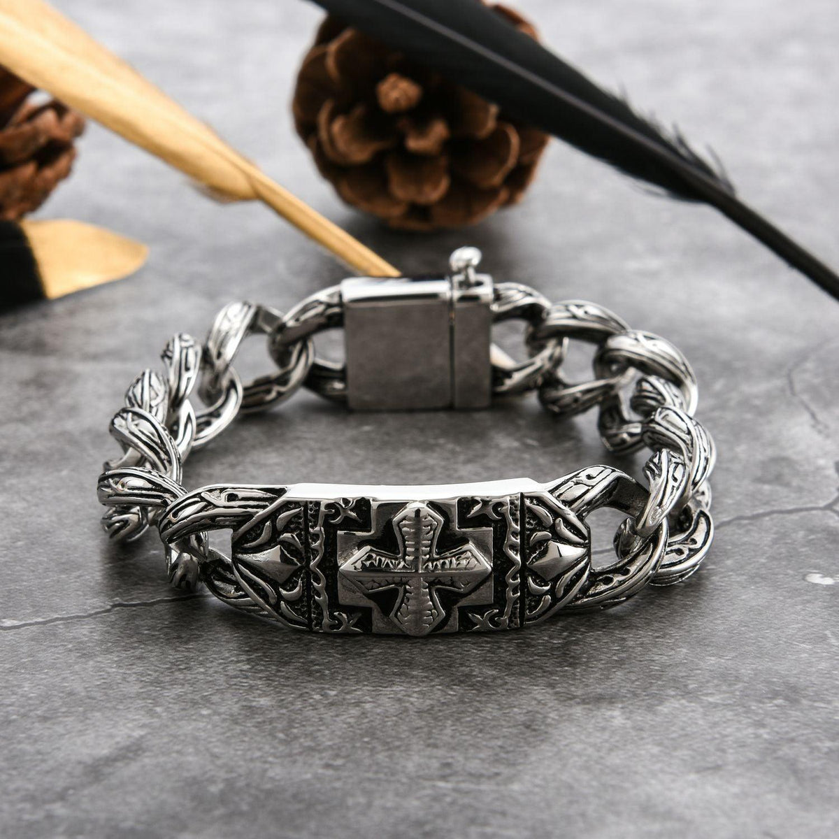 BraceletStainless Steel Bracelet Fashion Trend Cross - Trendha