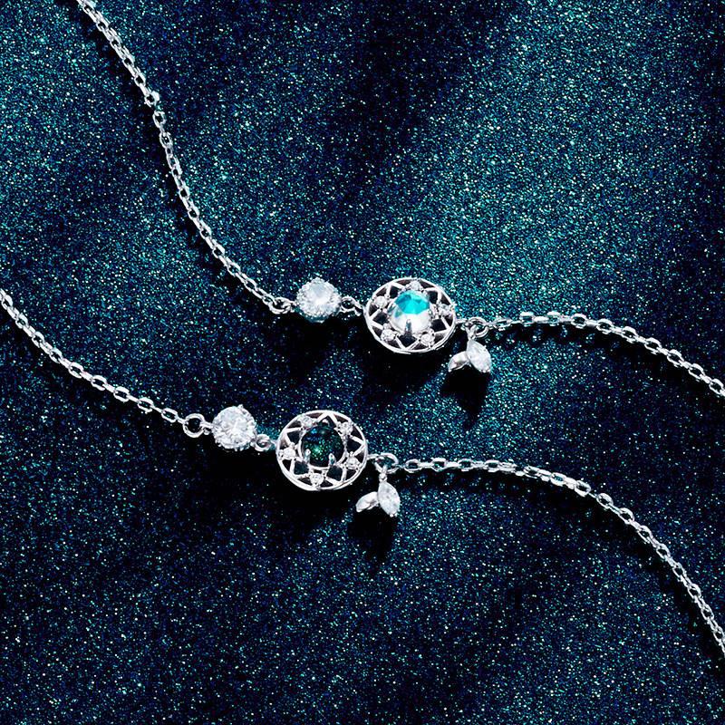 Braceletwomen's Sterling Silver Fashion Moonstone Bracelet - Trendha