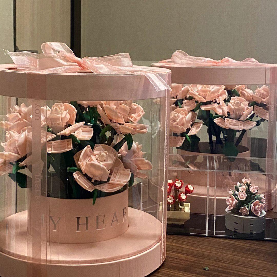 Building Blocks Rose Bouquet Flower Pot - Trendha
