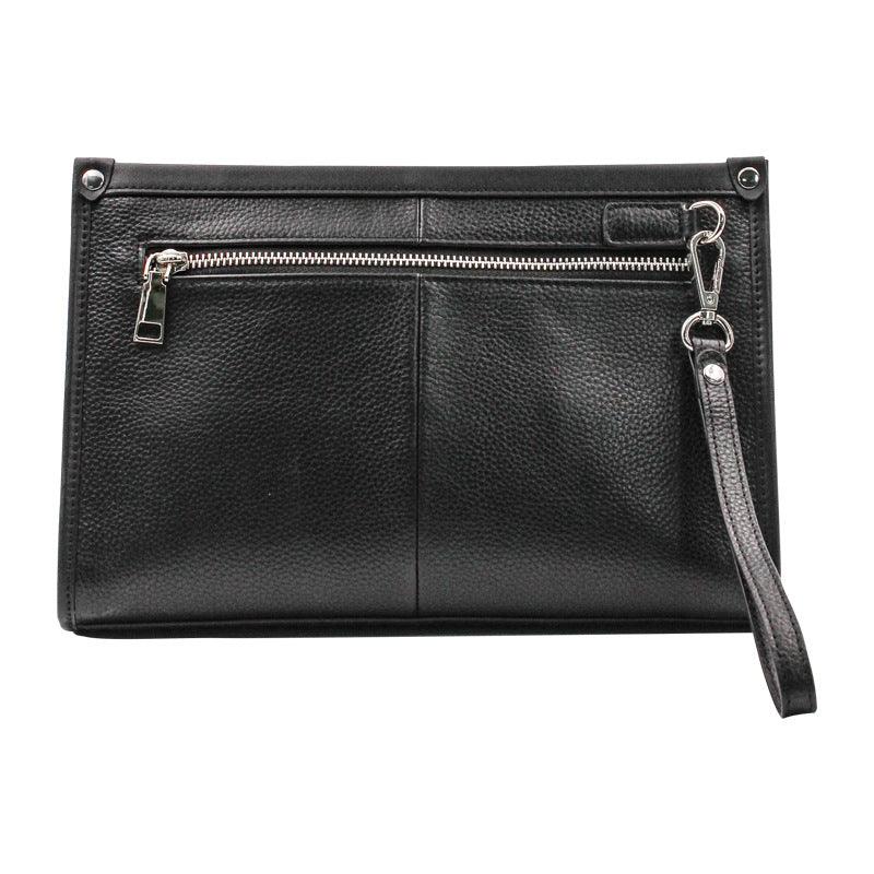 Business First Layer Leather Handbag Fashion Fingerprint Lock Male Wallet - Trendha