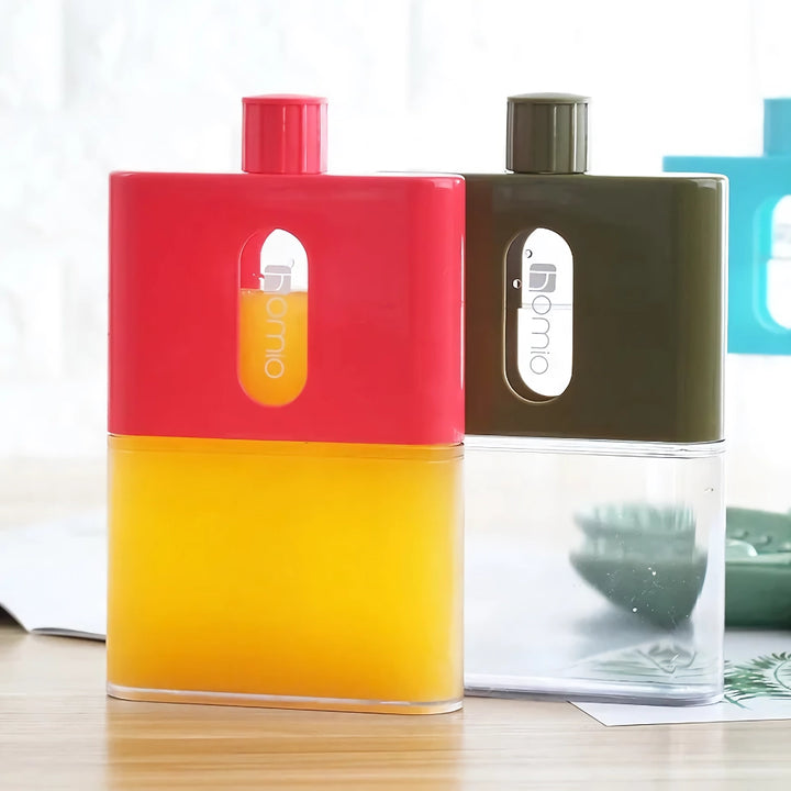 BPA Free A5 Flat Water Bottle - Portable Paper Pad Flask