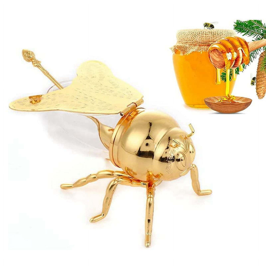 Bee-Shaped Honey Jar with Spoon