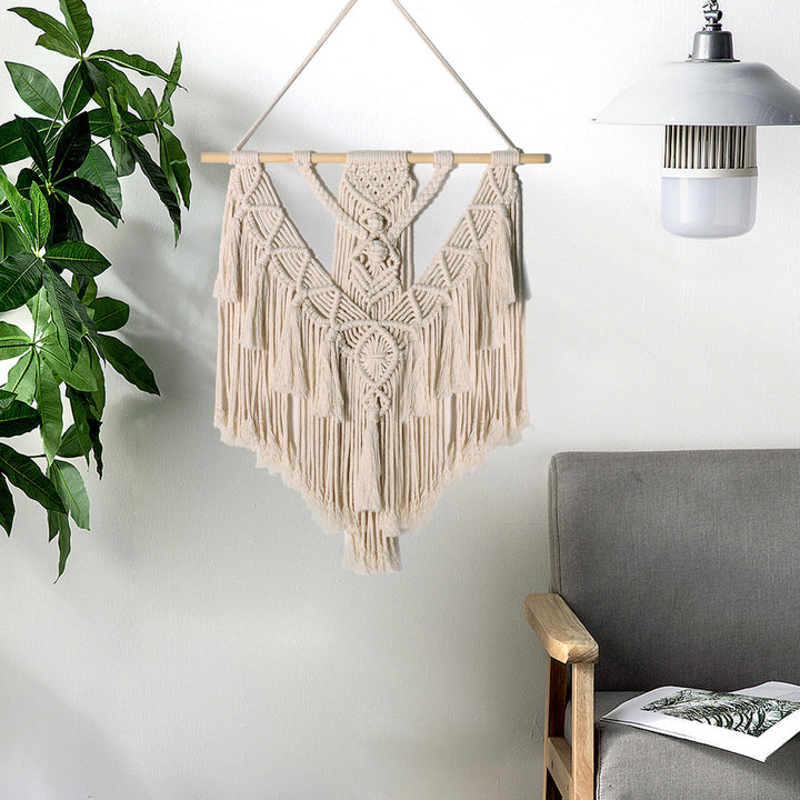 Simple Guesthouse Decoration Bohemian Hand-woven Wall Tassel