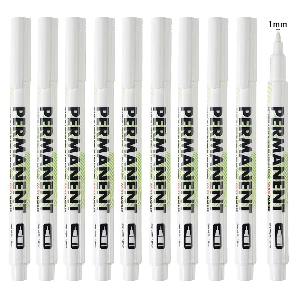 12 Pcs Waterproof Permanent Marker Pens - Perfect for Graffiti & Art Projects