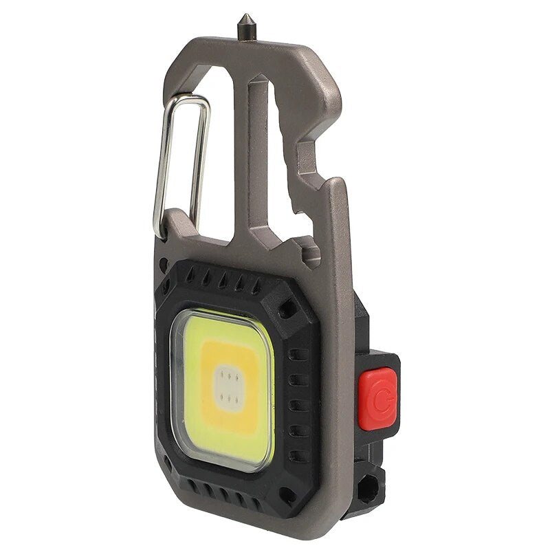 High Lumens Rechargeable COB Keychain Work Light with 8 Modes