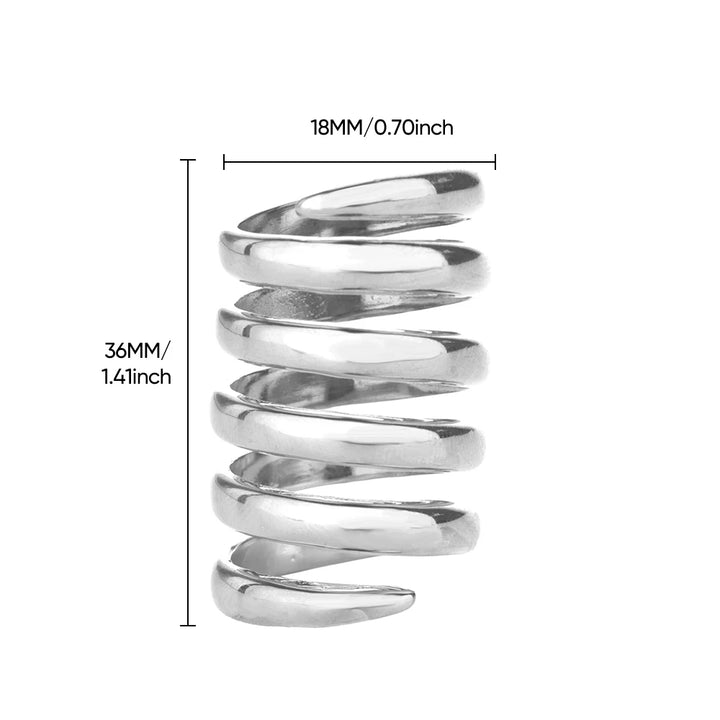 Trendy Multi-Layer Twist Stainless Steel Ring