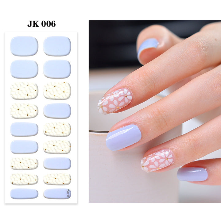 Pure Desire Wind Wear Nail Semi-baked UV Gel Nail Sticker Waterproof And Durable