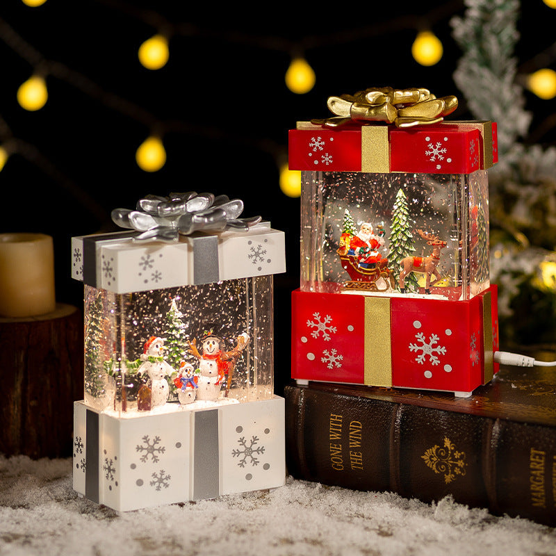Musical Light-Up Christmas Gift-Box Ornament