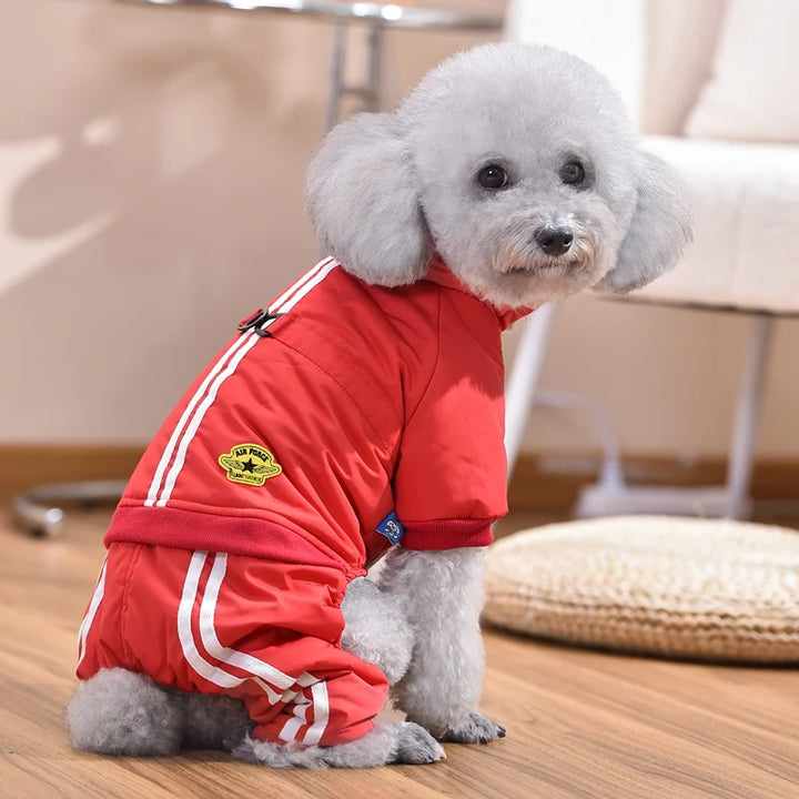 Cute Winter Cats Tracksuit for Dogs – Cozy Pet Jumpsuit