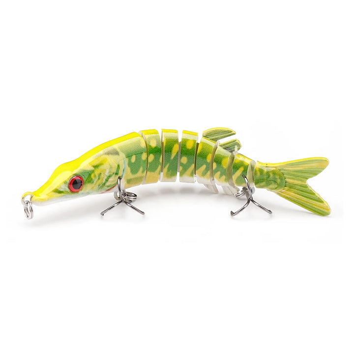 10cm 8.7g Mini Pike Crankbait Fishing Lure - Slow Sinking Artificial Swimbait for Pike, Bass, and More