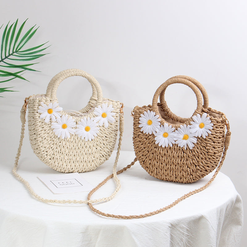 2023 Little Daisy Handwoven Beach Bag