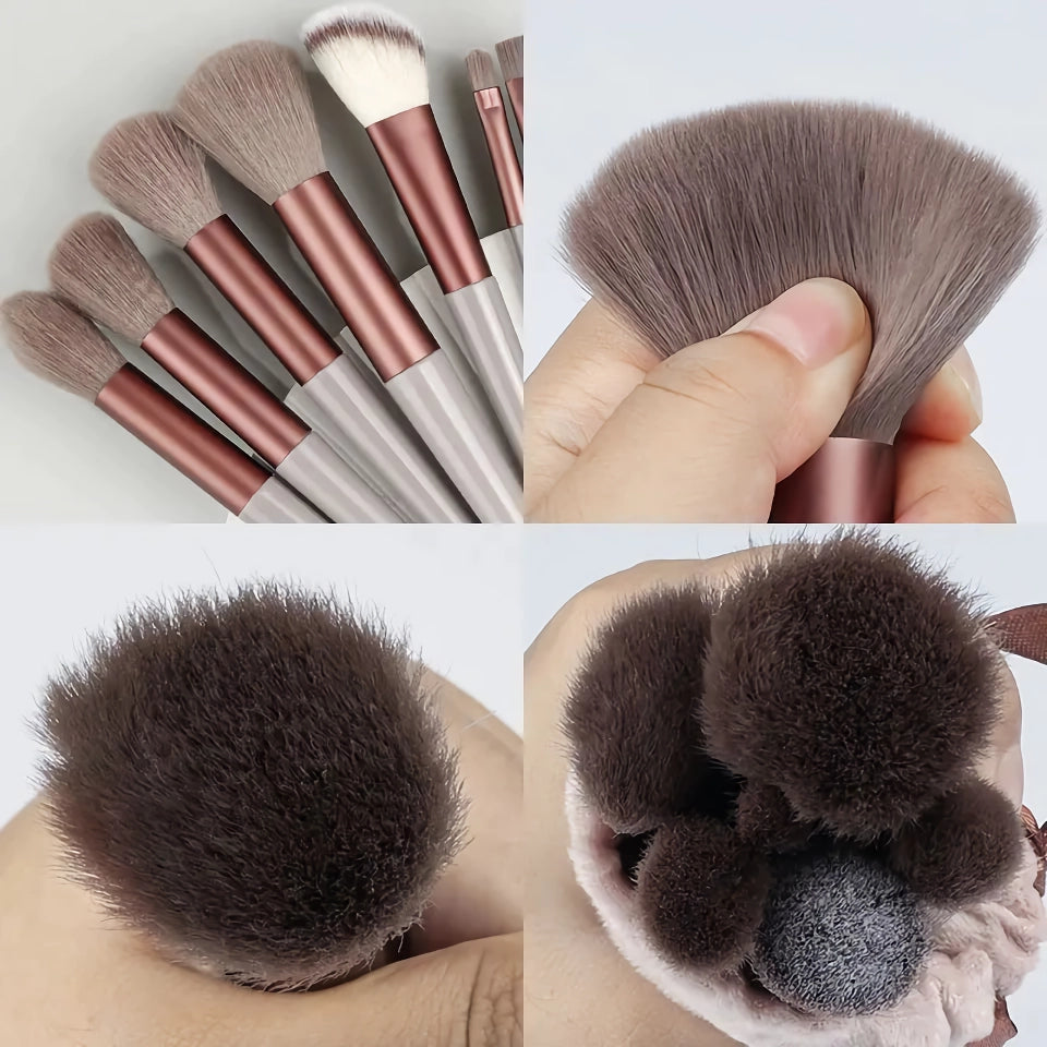 13Pcs Makeup Brushes Set - Soft Fluffy Beauty Tools for Foundation, Blush, Powder, Eyeshadow, Kabuki Blending