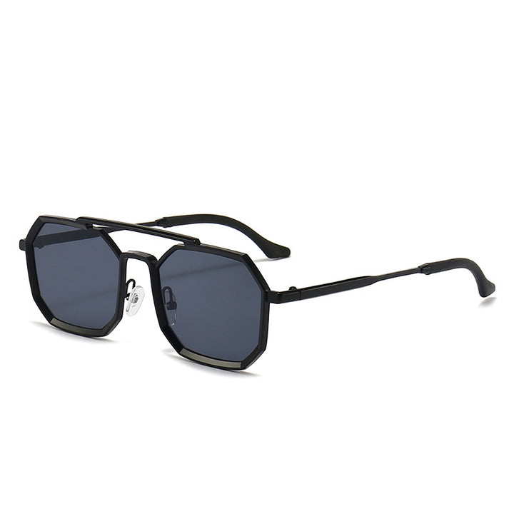 Luxury Polygonal Double Bridge Sunglasses for Men & Women