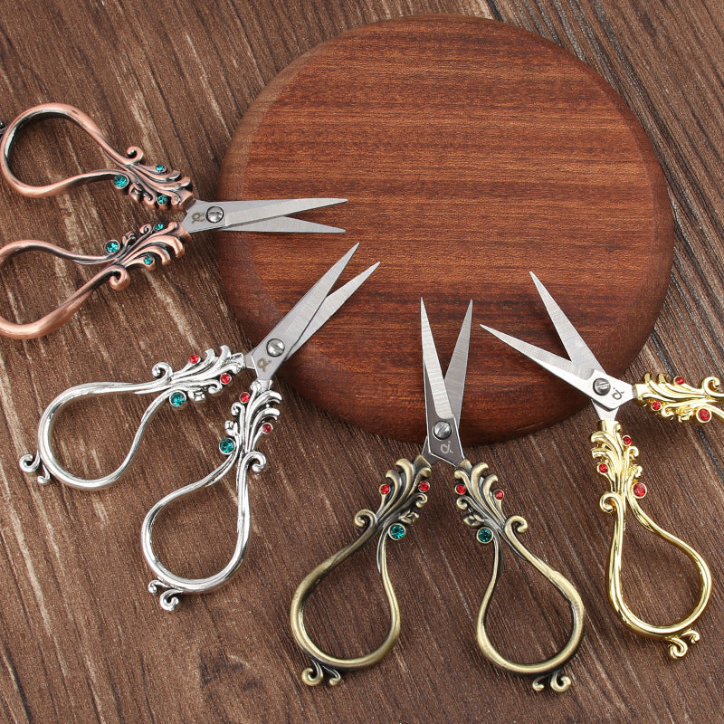 Retro High-Carbon-Steel Decorative Craft Scissors
