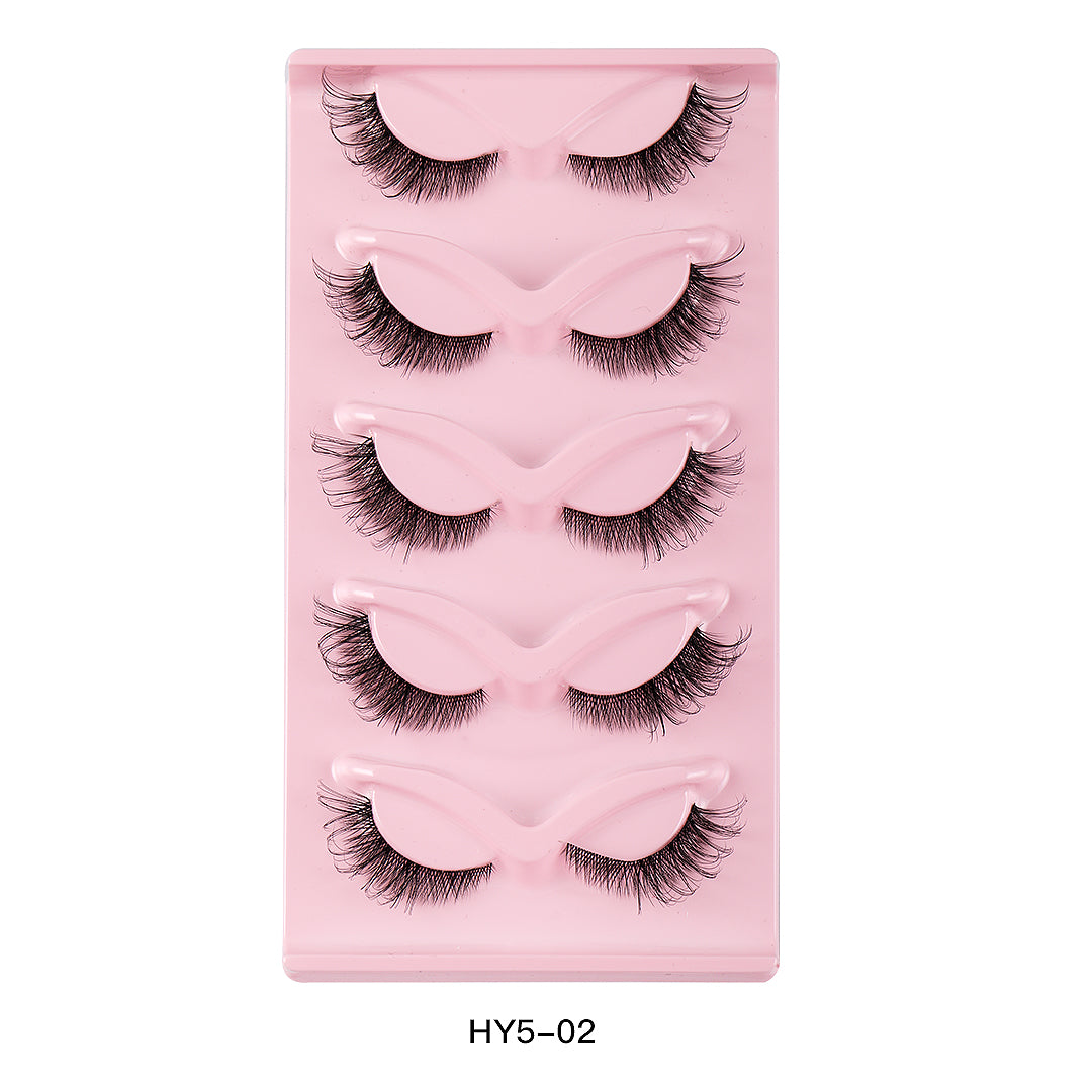 5 Pair 3D Cat Eye Fox Eye Lashes