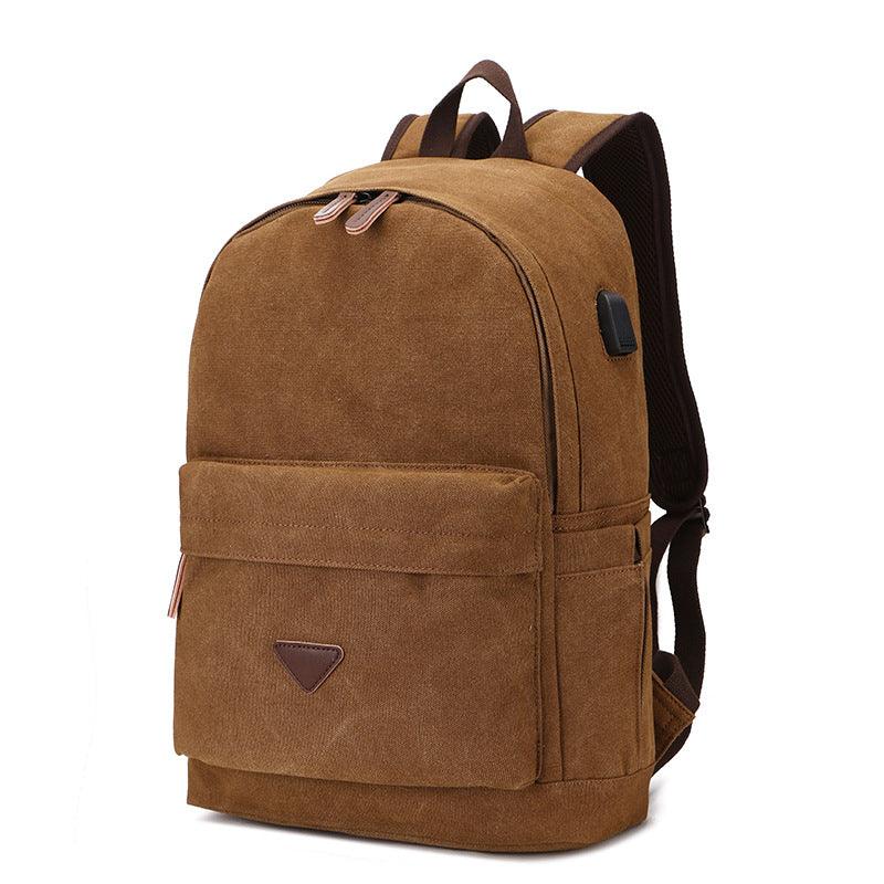 Canvas Backpack With USB Design Korean Portable - Trendha