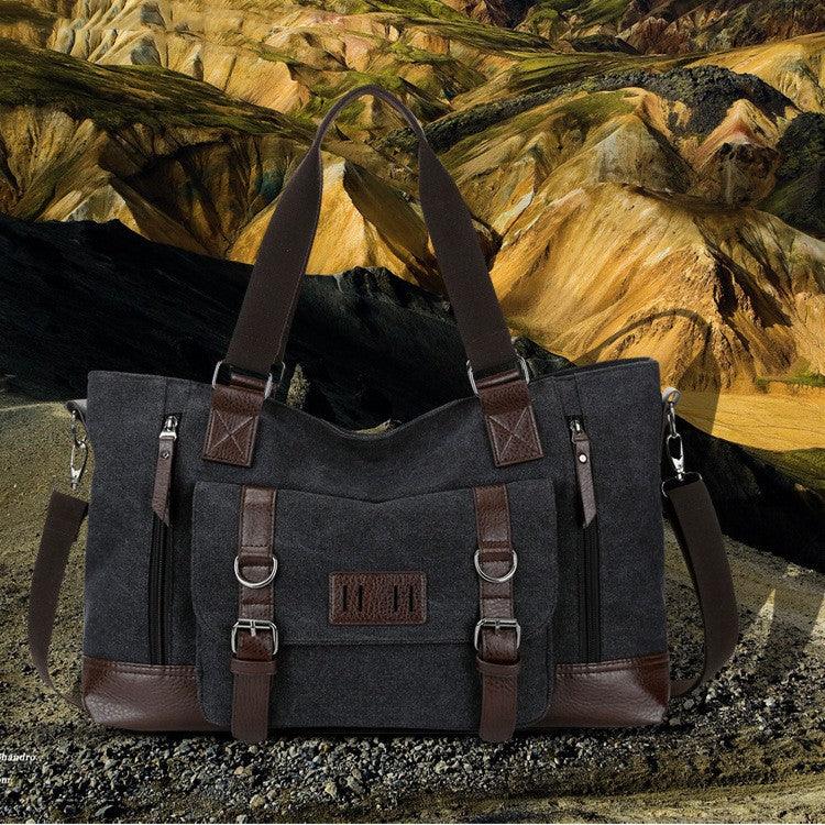 Canvas Men's One Shoulder Bag Crossbody Travel Handbag For Men - Trendha