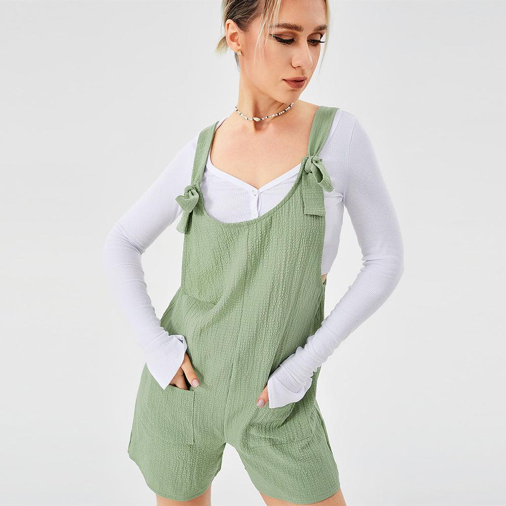 Casual Fashion Suspender Shorts Jumpsuit Strap Pants - Trendha