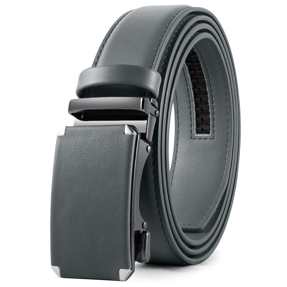 Men's Fashion Veneer Automatic Alloy Buckle Cowhide Belt