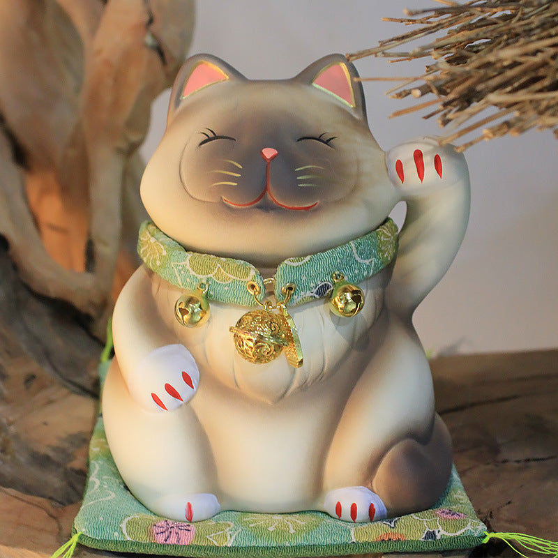 Cat Ceramic Decoration Japanese Decorative Lucky Cat Blessing Pet Cat Home Decoration