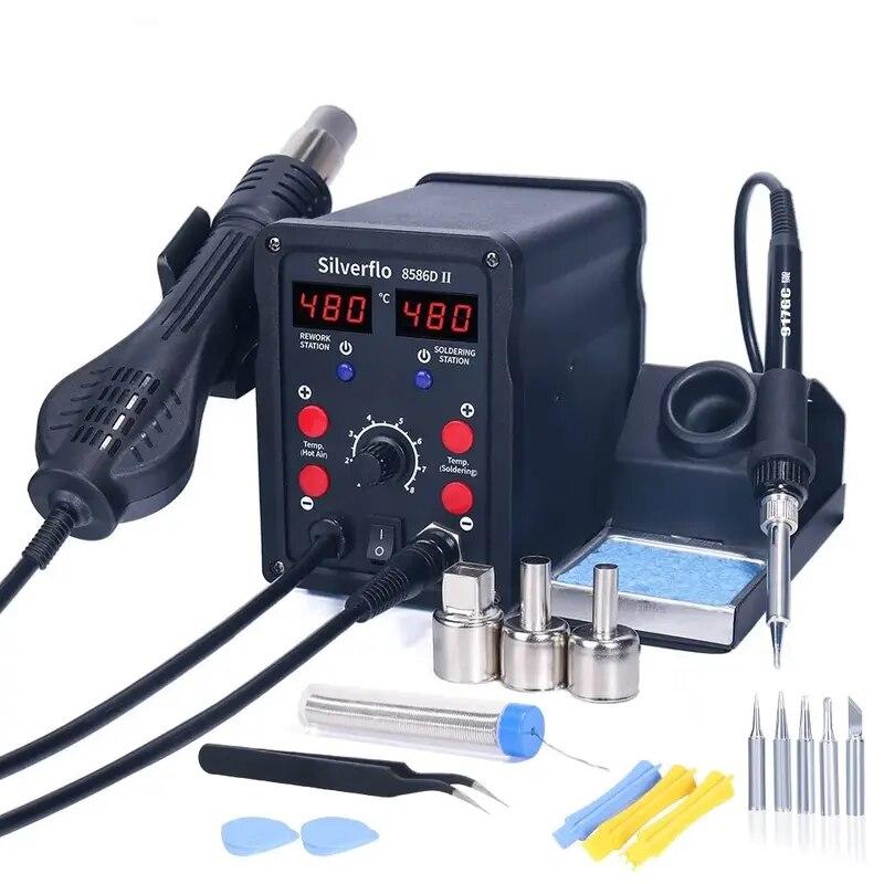 2-in-1 Precision Hot Air Gun & Soldering Station