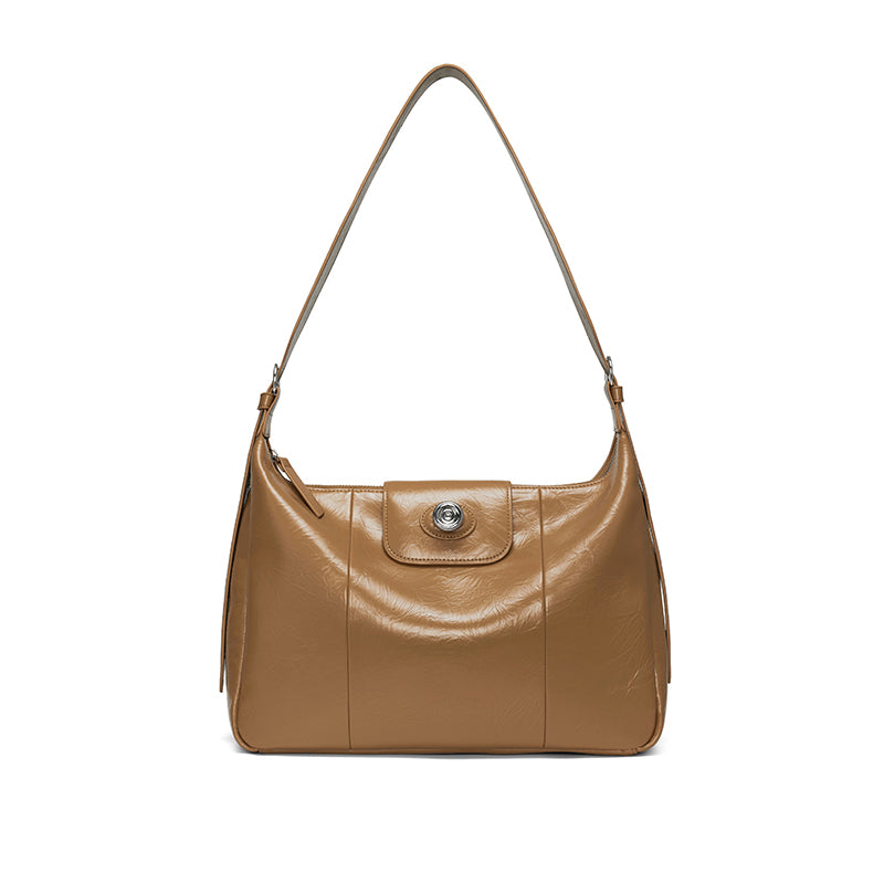 Elegant Leather Tote Shoulder Crossbody Bag