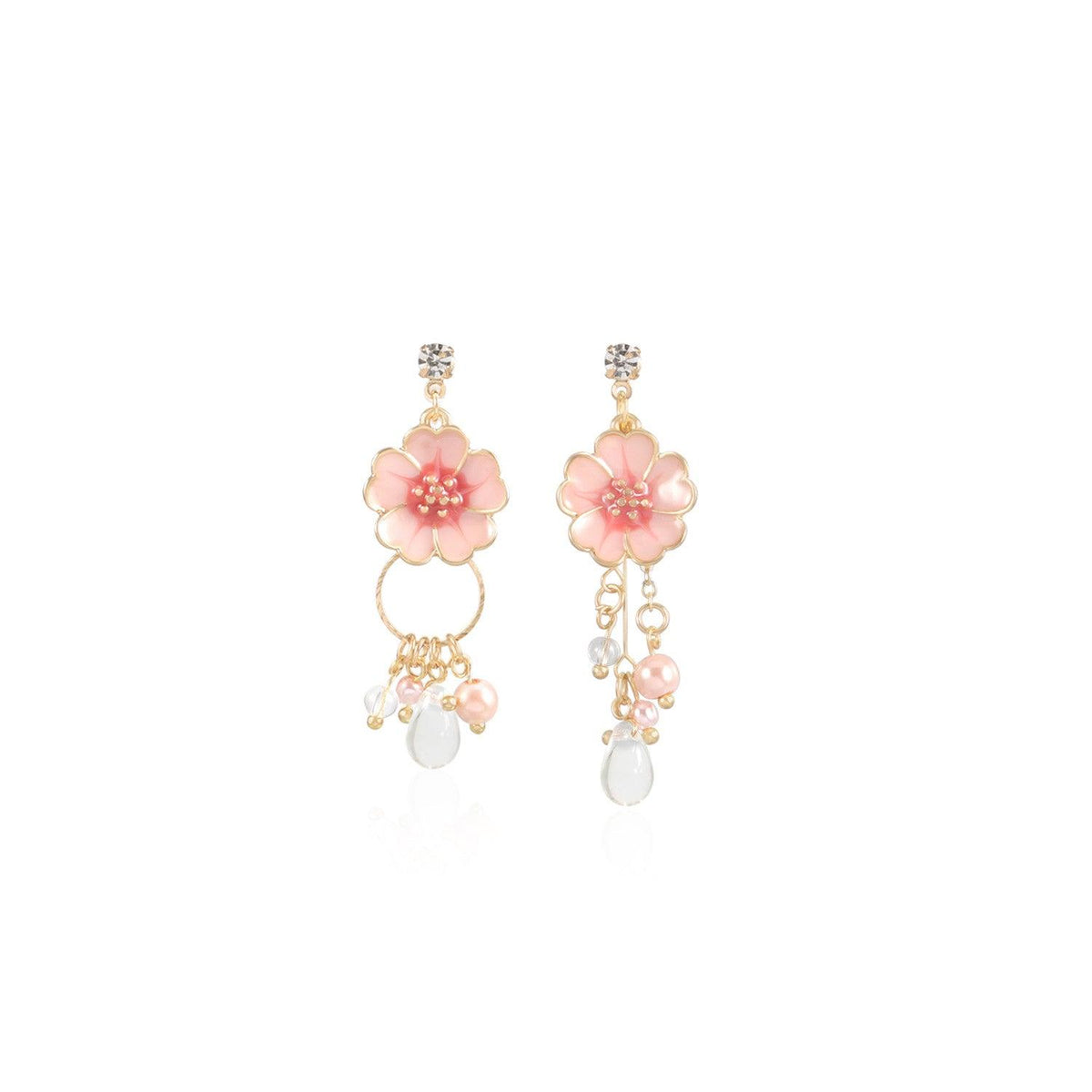 Cherry Blossom Season Pure Silver Ear Nail - Trendha