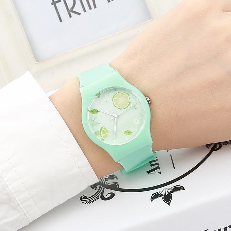 Children's Lemon-Pattern Quartz Wristwatch