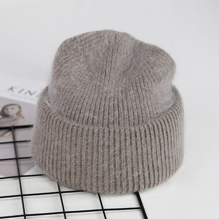 9 Colors Unisex Real Rabbit Fur Beanie Knit Hat – Warm and Stylish for Men and Women